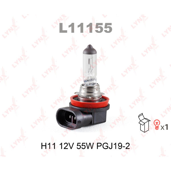 Автолампа LYNXavto H11 12V 55W PGJ19-2 Art.L11155