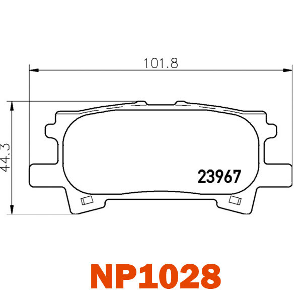 Тормозные колодки Nisshinbo NP1028 (Задние)
