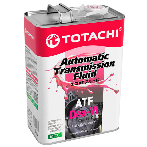 Трансмиссионное масло TOTACHI ATF DEX-VI Синтетическое 4л.