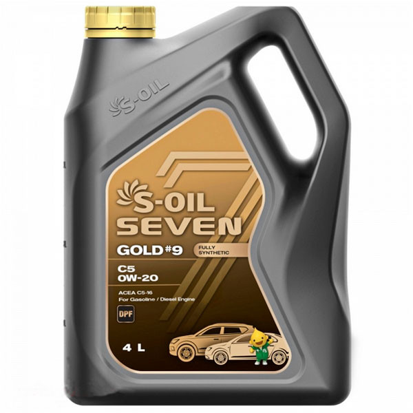 Моторное масло S-OIL 7 GOLD #9 C5 0W-20 Синтетическое 4л.