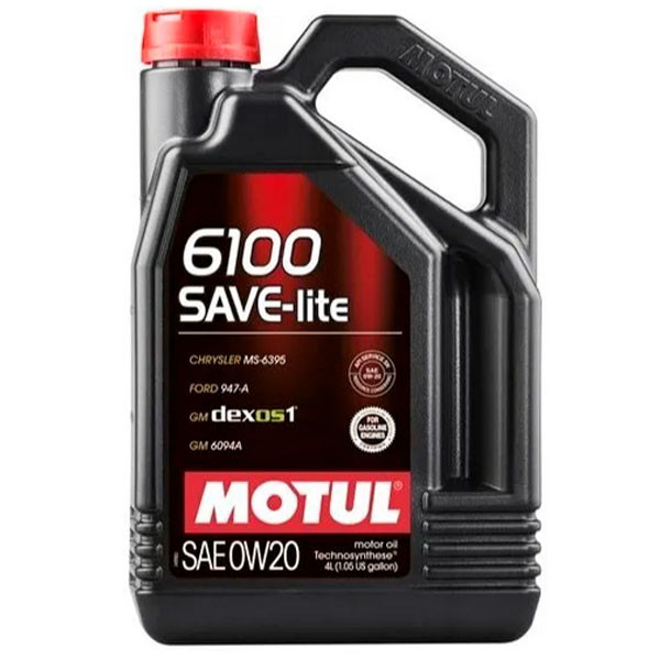 Моторное масло MOTUL 6100 SAVE-LITE 0W-20 Technosynthese 4л.