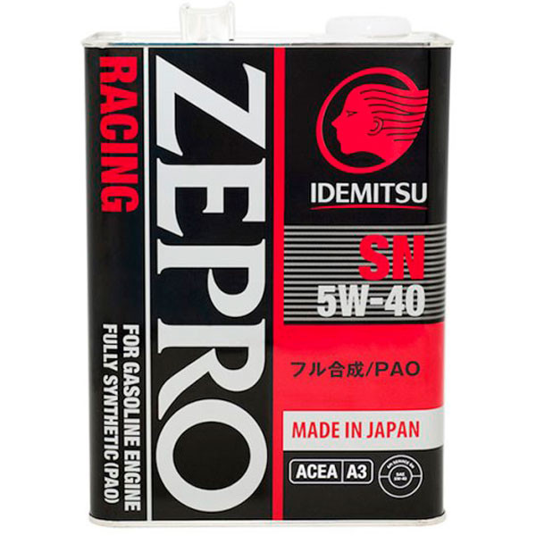Моторное масло IDEMITSU ZEPRO Racing SN 5W-40 Синтетическое, 4л.