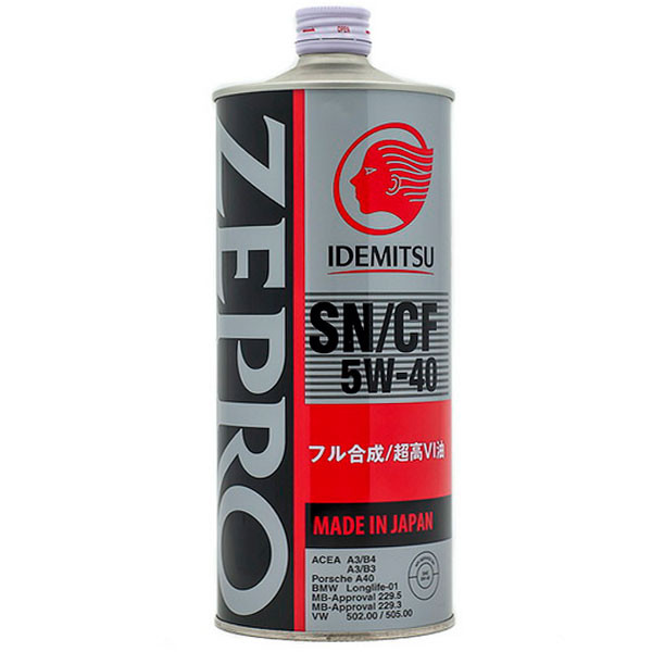 Моторное масло IDEMITSU ZEPRO EURO SPEC F-S SN/CF 5W-40 Синтетическое, 1л.