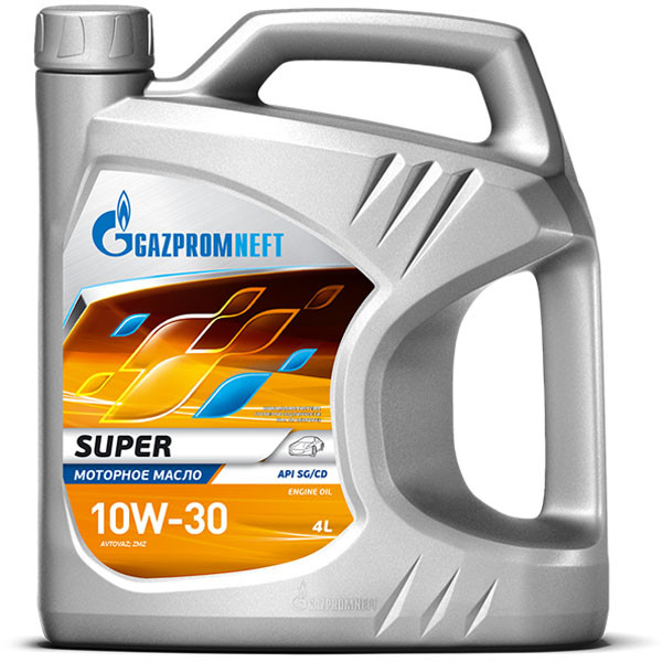 Моторное масло Gazpromneft Super 10W-30 SG/CD Полусинтетическое, 4л.