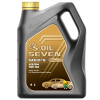 Моторное масло S-OIL 7 GOLD #9 5W-30 A3/B4 Синтетическое 4л.