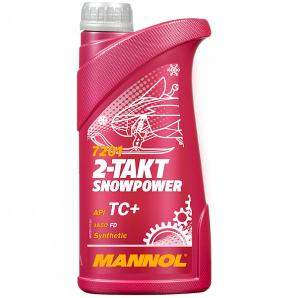 Моторное масло MANNOL, 2-ТАКТ SNOWPOWER, Синтетическое, 1л.