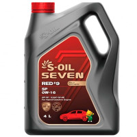 Моторное масло S-OIL 7 RED #9 SP 0W-16 Синтетическое 4л.