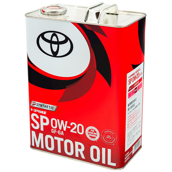 Моторное масло TOYOTA 0W20 SP/GF-6A Синтетическое 4л.