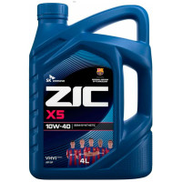 Моторное масло ZIC X5 10W-40 SN/SM Полусинтетическое 4л.