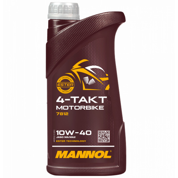 Моторное масло MANNOL Motorbike 4T 10W-40 Синтетическое 1л.