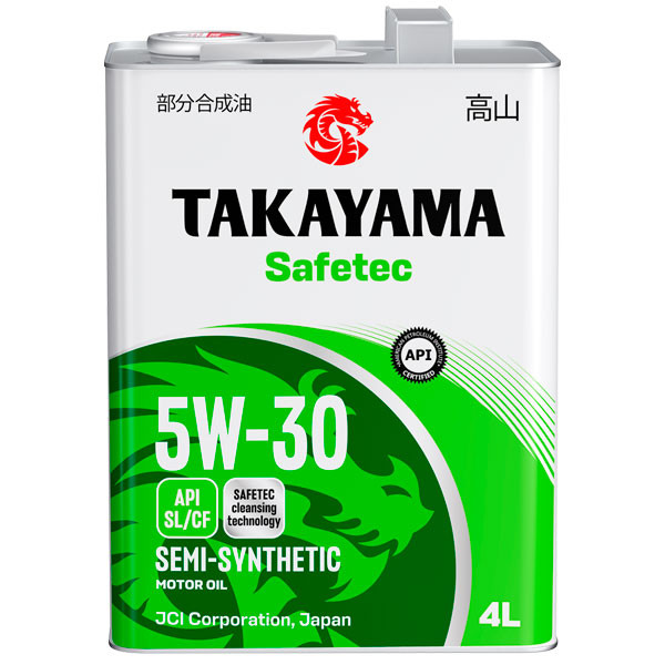 Моторное масло TAKAYAMA Safetec 5W-30 SL/CF Полусинтетическое 4л.