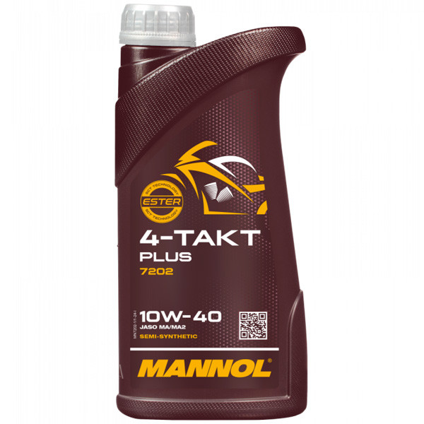 Моторное масло MANNOL 4T Plus 10W-40 Полусинетическое 1л.