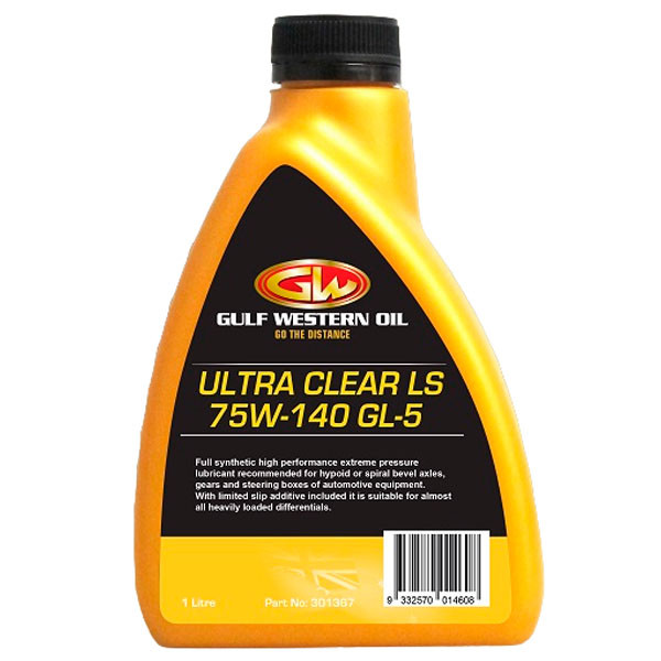 Трансмиссионное масло Gulf Western ULTRA CLEAR GEAR OIL LS 75W140 1л