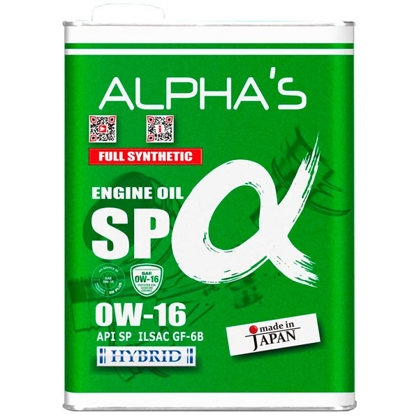 Моторное масло ALPHAS 0W16 SP/GF-6B Cинтетическое 4л