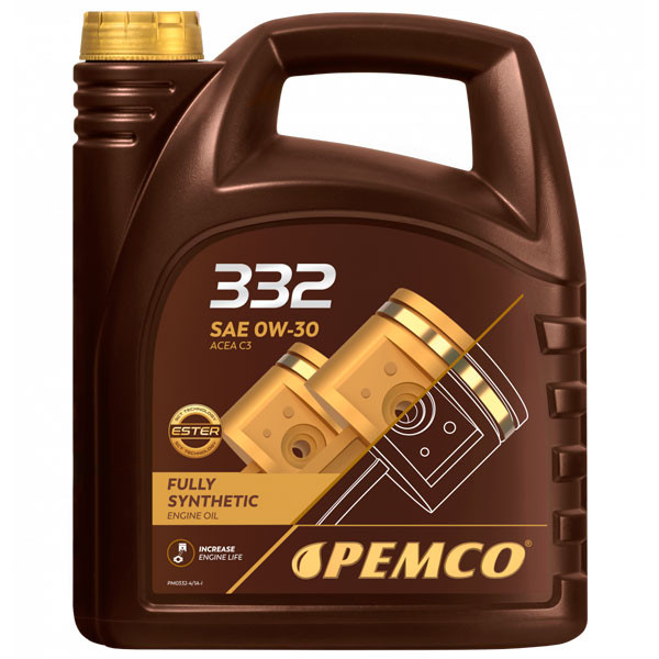 Моторное масло PEMCO 332 0W-30 C2/C3 SN Синтетическое 5л.