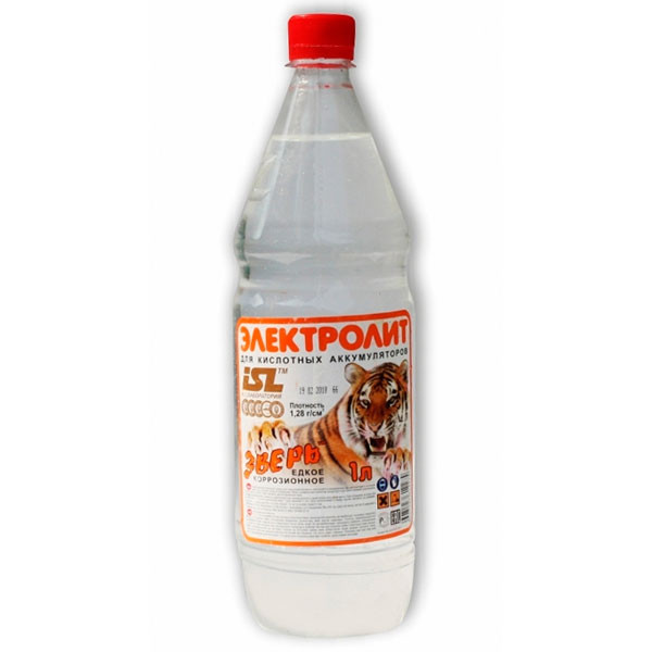 Электролит ЗВЕРЬ 1,28 г/куб.см (1л.)
