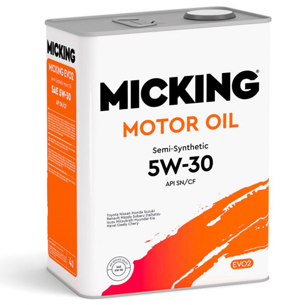Моторное масло MICKING Motor Oil EVO2 5W-30 SN/CF M2151 Полусинтетическое 4л.