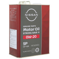 Моторное масло NISSAN STRONG SAVE X 0W-20 SP GF-6A Синтетическое 4л.