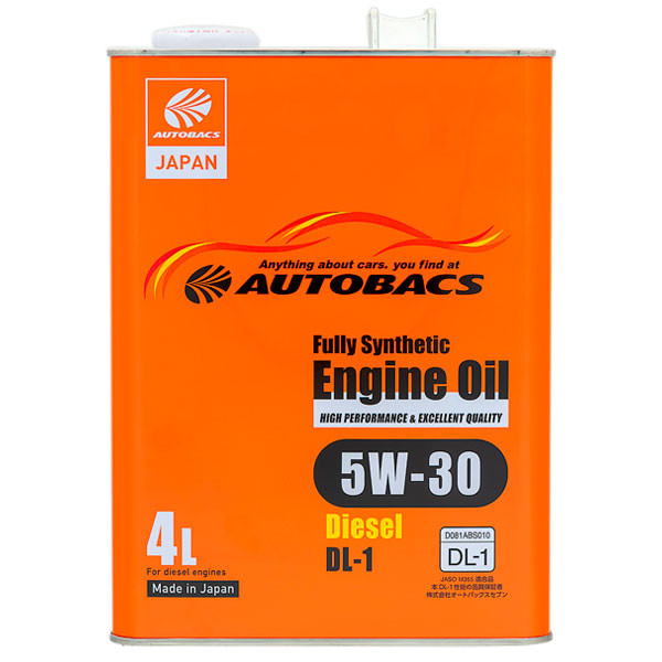 Моторное масло AUTOBACS Engine Oil FS Diesel DL-1 5W-30 Синтетическое 4л.