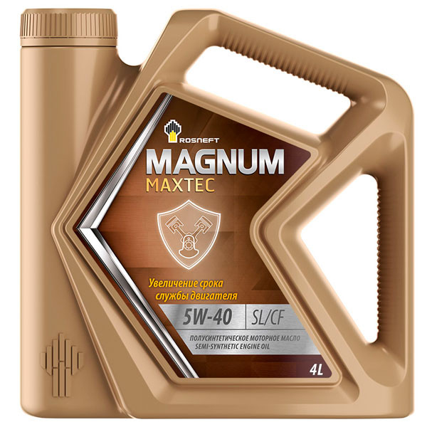 Моторное масло ROSNEFT Magnum Maxtec SL/CF 5W-40 Полусинтетическое 4л.