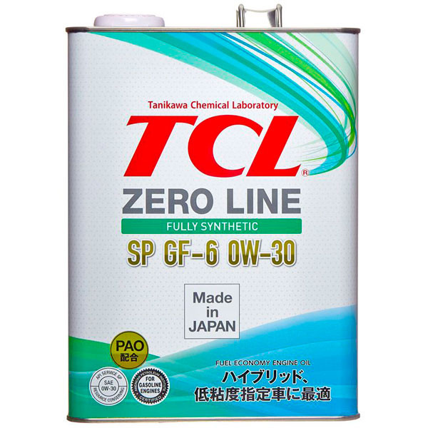 Моторное масло TCL Zero Line 0W-30 SP/GF-6 Синтетическое 4л.